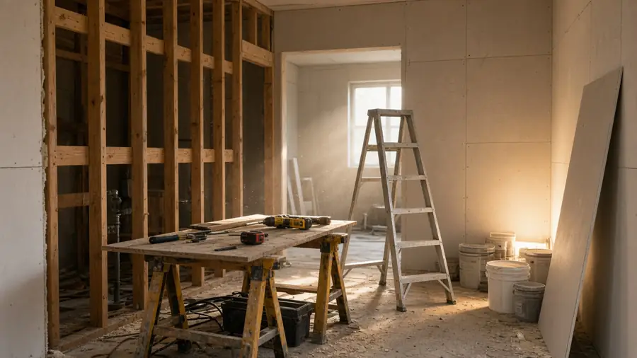 Rental unit being prepared for a new tenant
