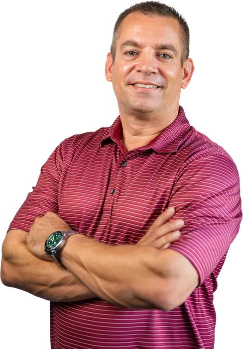 Patrick Gonsalves with arms crossed